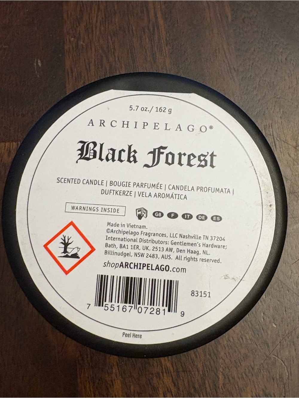 Archipelago Black Forest candle NEW in tin - Picture 2 of 3